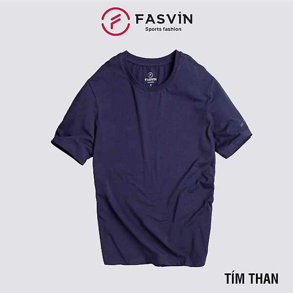Áo Thun Trơn Nam COTTON FASVIN Vải Mềm Mát Co Giãn Hàng Nhà Máy TS20218.HN