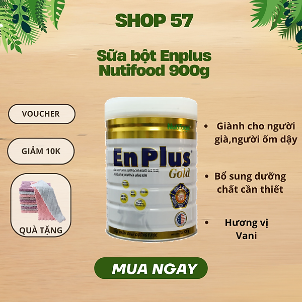 Sữa bổ sung dinh dưỡng hàng ngày cho người trưởng thành Nuti Enplus Gold 900 Gr