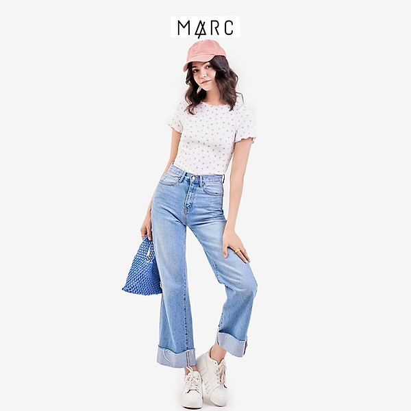 Áo thun nữ Marc Fashion hoa cuốn biên FATN049322