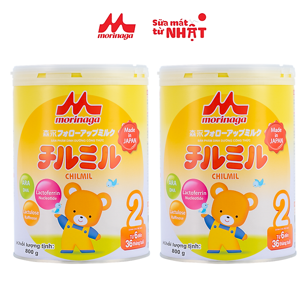 Combo 2 lon Sữa Morinaga số 2 (Chilmil) 800g
