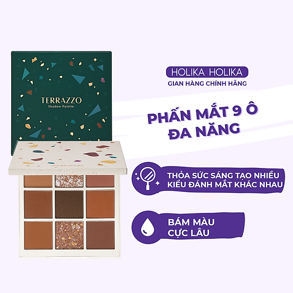 Bảng Phấn Trang Điểm Mắt 9 Ô Holika Holika Terrazzo Shadow Palette