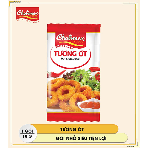 Tương ớt gói Cholimex 10g siêu tiện lợi (01 túi gồm 50 gói)