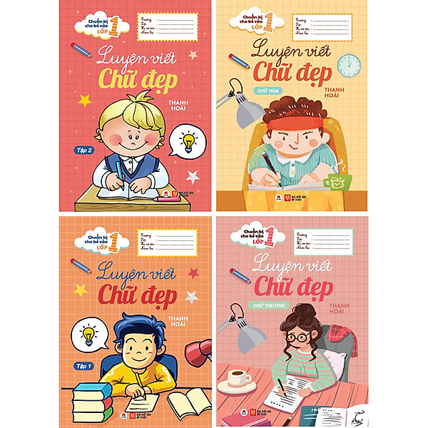 Combo 4 cuốn sách luyện viết chữ đẹp cho trẻ em