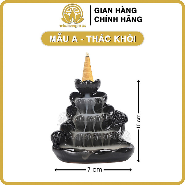 Thác khói xông đốt trầm hương phong thủy bằng sứ tạo khói ngược thu hút tài lộc Trầm Hương Hà Xá