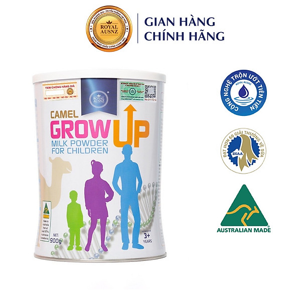 Sữa Tăng Chiều Cao Cho Bé Royal Ausnz Camel Grow Up Milk Powder Cho Trẻ Từ 3 Tuổi Hộp 900G