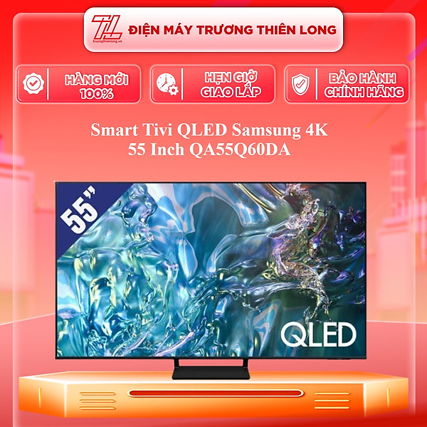 Smart QLED Tivi 4K Samsung 55Q60DA 55 inch QA55Q60DA QA55Q60D 55Q60D - Hàng chính hãng - Chỉ giao HCM