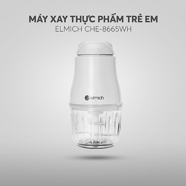 Máy xay thịt, xay thực phẩm cho bé Elmich CHE-8665, 6 lưỡi inox 304 xay nhanh, nhuyễn mịn, đảo trộn đồng đều các loại thực phẩm, an toàn tuyệt đối với trẻ nhỏ - Hàng chính hãng
