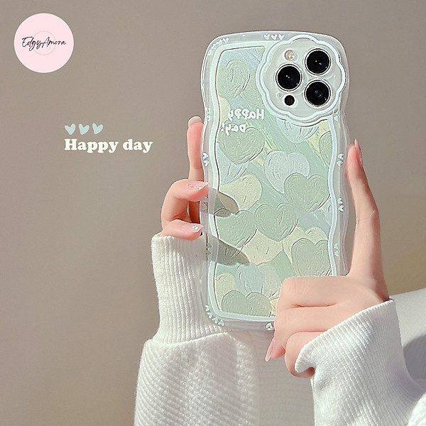 Ốp lưng Iphone chống sốc viền gợn sóng họa tiết trái tim dành cho Iphone 11 / Phone 11 Pro / Iphone 11 Pro Max / Iphone 12 / Iphone 12 Pro / Iphone 12 Pro Max / Iphone 13 / Iphone 13 Pro / IPhone 13 Pro Max / Iphone 14/ Iphone 14 Pro / Iphone 14 Pro Max