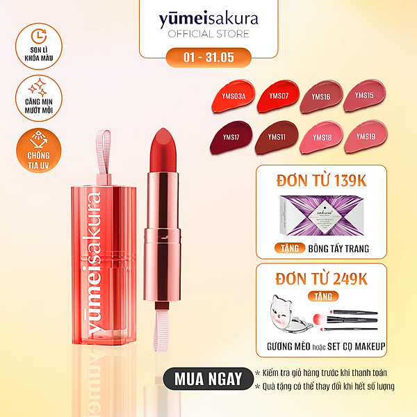 Son Thỏi Chotto Matte Yumeisakura Lì Mịn, Siêu Dưỡng, Chống Nắng Cho Môi Căng Mượt 3.5g