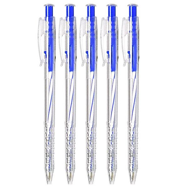 Vỉ 5 Bút Bi 0.5 mm Thiên Long TL-027 - Mực Xanh