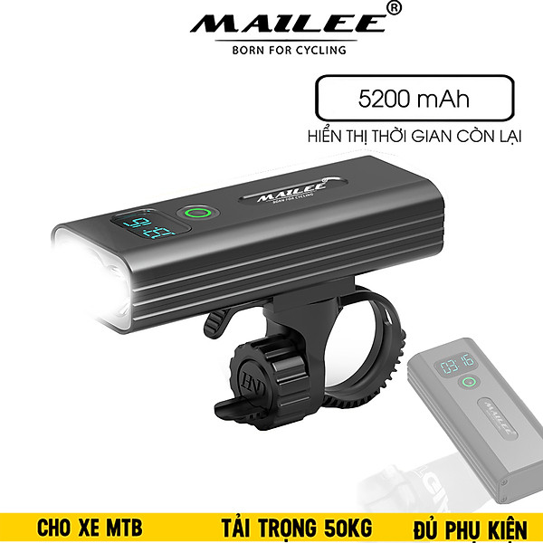 Đèn Pha Xe Đạp Chiếu Sáng Cao Cấp Chống Nước BC30/FX4 Gắn Ghi-Đông Siêu Sáng Sạc Điện Type-C Có Đồng Hồ Hiển Thị Thời Gian Lượng Pin Có Hỗ trợ Sạc Khẩn Cấp - Mai Lee