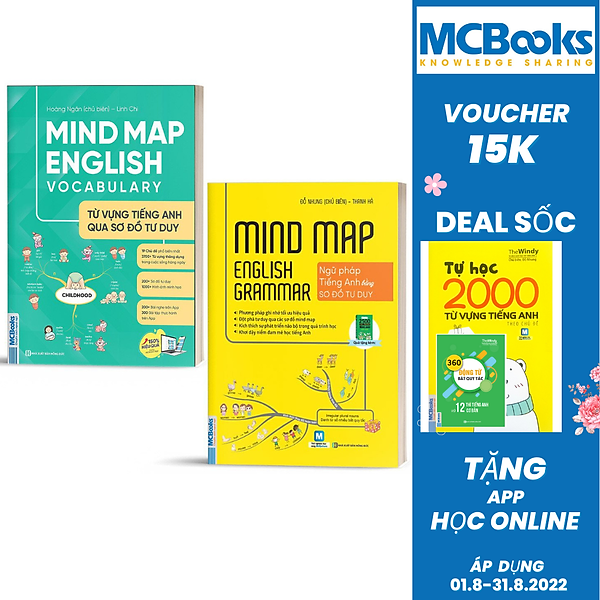 Combo Mind Map English Grammar – Ngữ pháp tiếng anh bằng sơ đồ tư duy Và Từ Vựng Tiếng Anh Qua Sơ Đồ Tư Duy