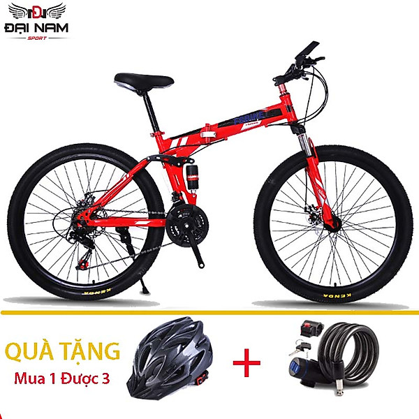 Xe Đạp Thể Thao Gấp Gọn FS Bike NS-001 Vành 26inch 24 Tốc Độ Nhập Khẩu Đại Nam Sport + Tặng Mũ Bảo Hiểm,Khóa Chống Trộm Và Chắn Bùn