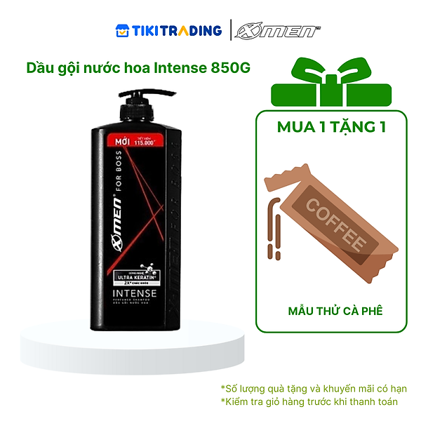 Dầu gội nước hoa X-Men For Boss 850g Intense/Legend - Hương nước hoa châu Âu
