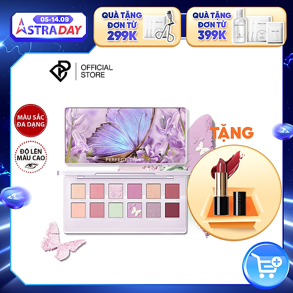 Bảng Phấn Mắt Màu Nhũ Perfect Diary 12 Màu (Bảng Mắt Butterfly)