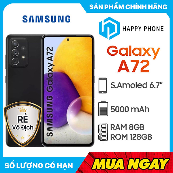 Điện Thoại Samsung Galaxy A72 (8GB/128GB) –  Hàng Chính Hãng