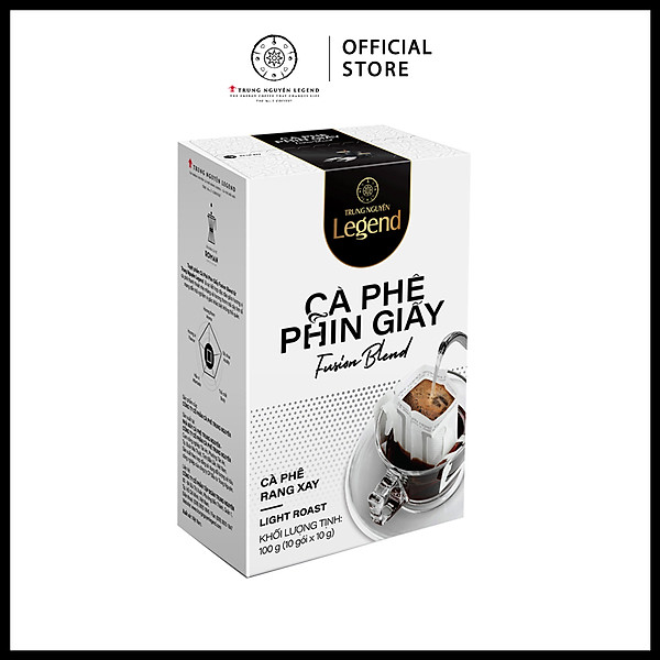 Trung Nguyên Legend - Cà phê phin giấy Fusion Blend - Hộp 10 gói x 10gr