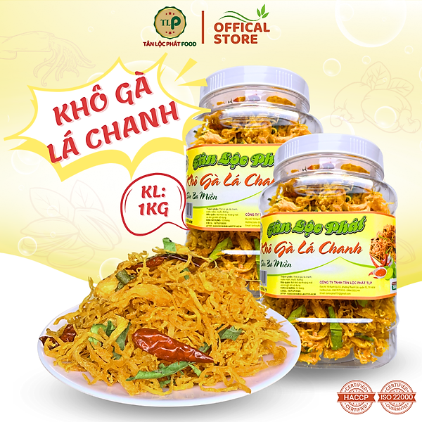 KHÔ GÀ LÁ CHANH TÂN LỘC PHÁT COMBO 1KG - MỖI HŨ 500G
