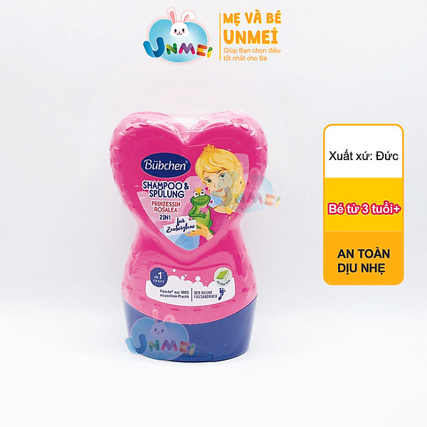 Dầu Gội Và Xả 2 Trong 1 Cho Bé Gái Bubchen Rosalea (230ml) - N