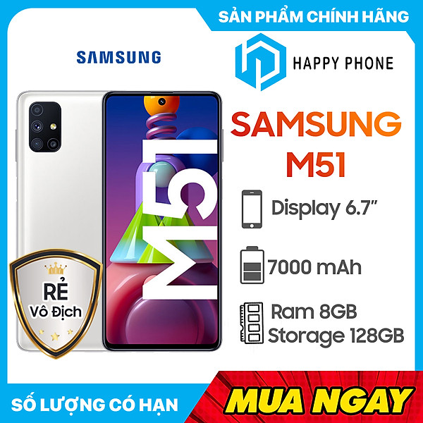 Điện Thoại Samsung Galaxy M51 (8GB/128GB) –  Hàng Chính Hãng