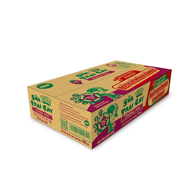 Thùng 48 hộp Sữa trái cây hương nho KUN 110ml/hộp