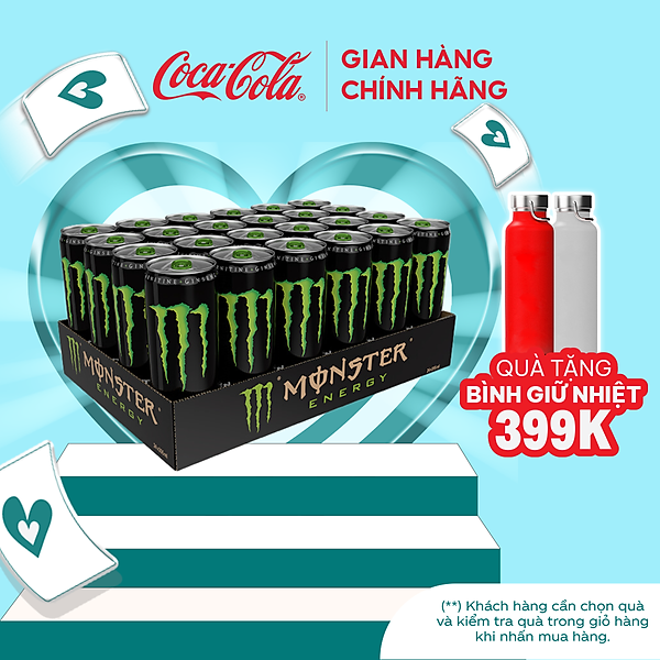 Lốc 24 Lon Nước Tăng Lực Giải Khát Monster Energy 355ml/Lon Coca-Cola Official Store