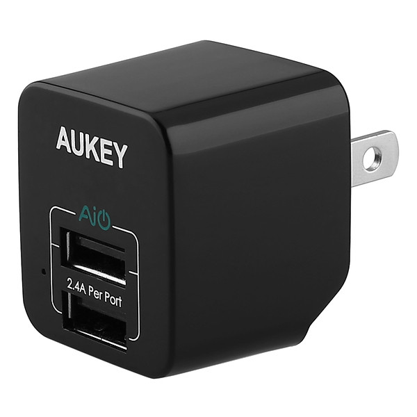 Adapter Sạc 2 Cổng 12W Aukey PA-U32 – Hàng Chính Hãng