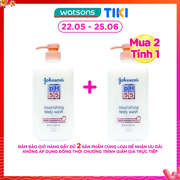 Sữa Tắm Johnson's PH 5.5 Hạnh Nhân 750ml