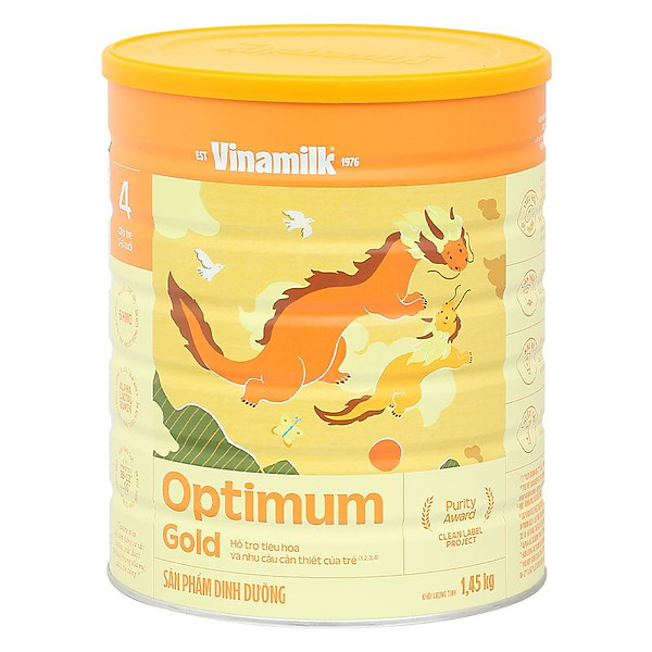Sữa bột VinamilkOptimum Gold Step 4 Hộp Thiếc 1450g