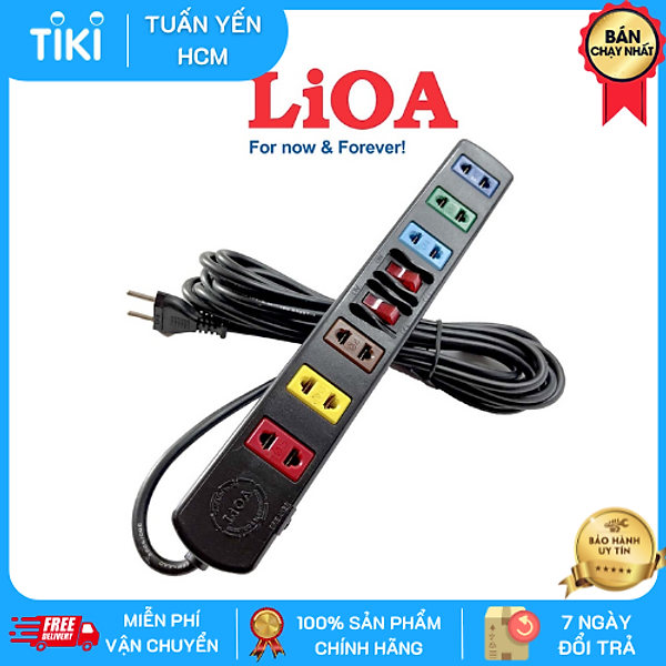 Ổ Cắm Kéo Dài 6S LIOA 6S3 (Dây 3m)