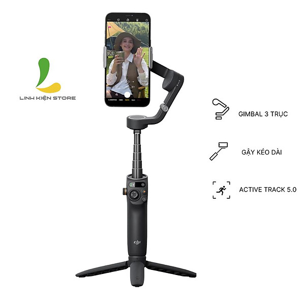 Gimbal DJI Osmo Mobile 6 - Tay cầm chống rung điện thoại với 3 trục ổn định kết hợp khả năng active track 5.0 phiên bản nâng cấp - Hàng nhập khẩu