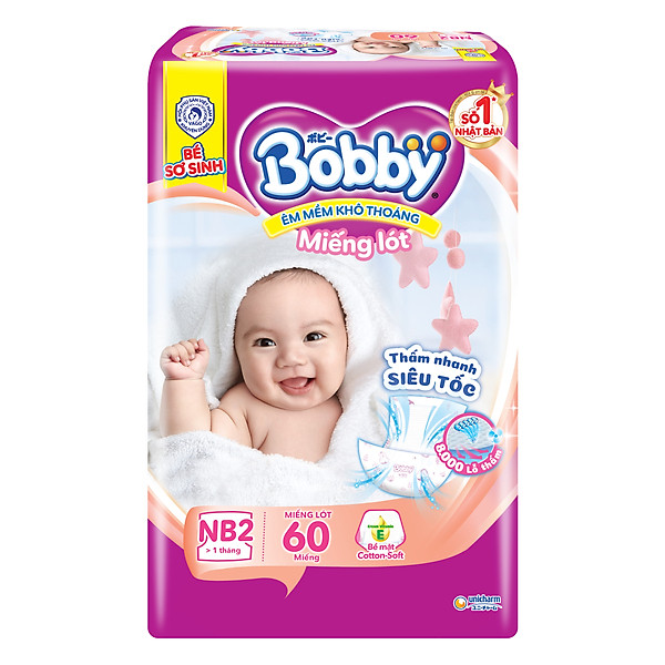 Miếng Lót Sơ Sinh Bobby Fresh Newborn 2 - 60 (60 Miếng)