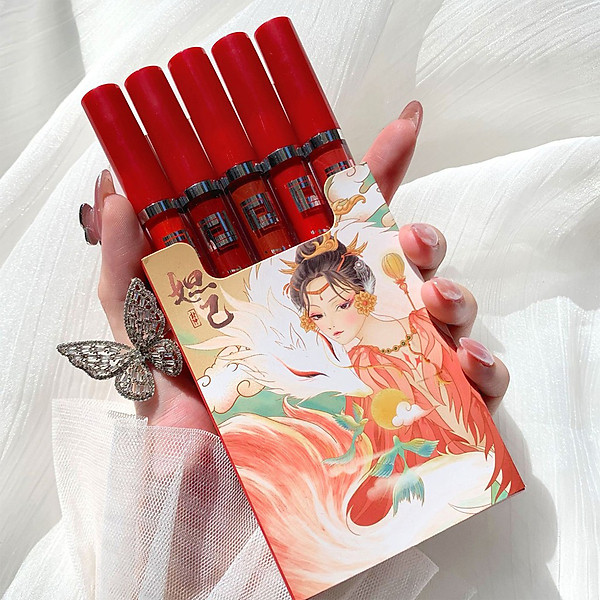 Son Muge Leen Cô Gái Meyoco Retro Matte Liquid (Set 5 Cây)