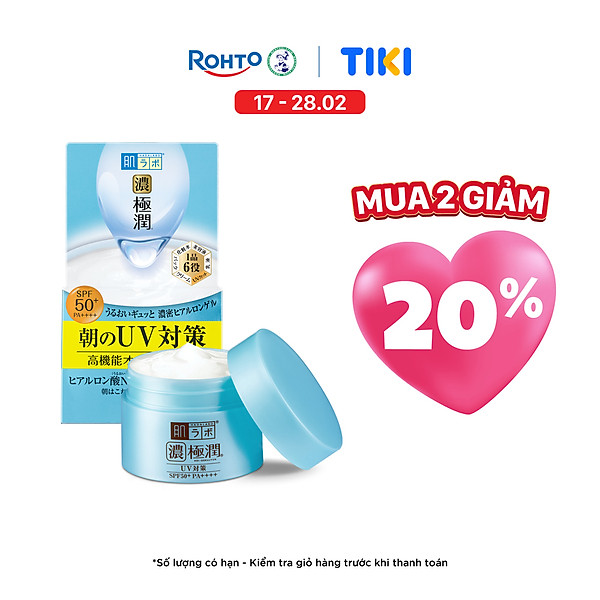 Kem dưỡng ẩm chống nắng ban ngày dạng gel Hada Labo Koi-Gokujyun UV White Gel SPF50+ PA++++ 90g