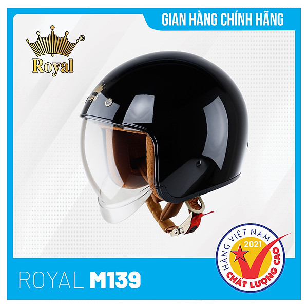 Nón bảo hiểm Royal M139 Kính Âm Trơn Sành Điệu, Trẻ Trung, Thời Thượng