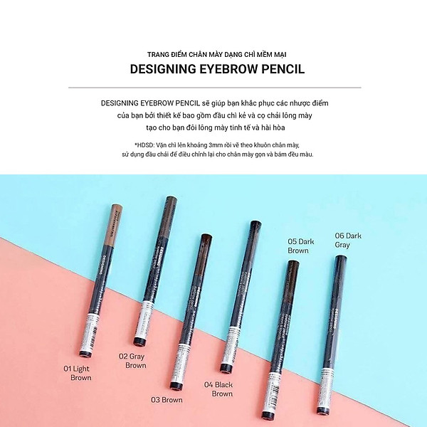 Chì Kẻ Mày 2 Đầu The Face Shop Designing Eyebrow Pencil