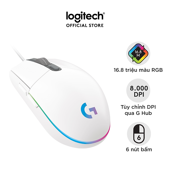 Chuột Gaming Logitech G102 Gen 2 Lightsync - Hàng Chính Hãng