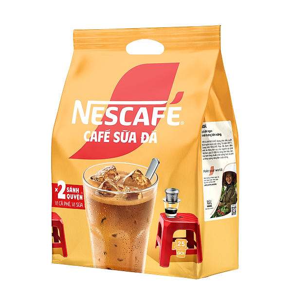 Cà phê hòa tan Nescafé 3in1 Cà Phê Sữa Đá 600G ( Bịch 25 Gói x 24g )