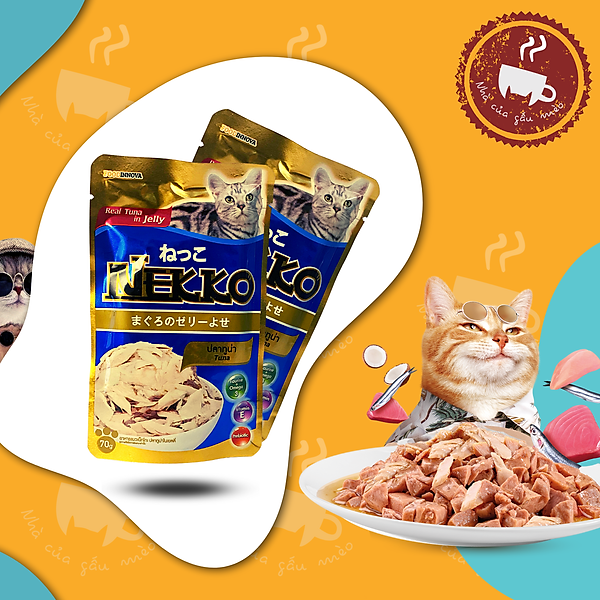 Thức ăn cho mèo / Pate Nekko Thạch Jelly Cho Mèo Mọi Lứa Tuổi - gói 70g