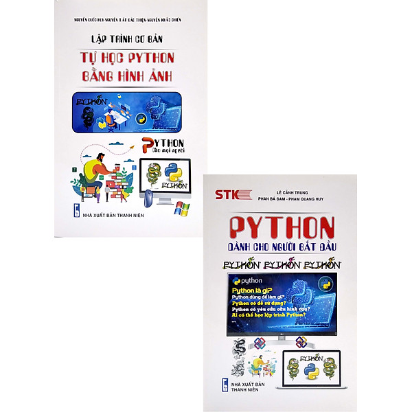 Combo Python Dành Cho Người Bắt Đầu + Lập Trình Cơ Bản – Tự Học PYTHON Bằng Hình Ảnh (Bộ 2 Cuốn)