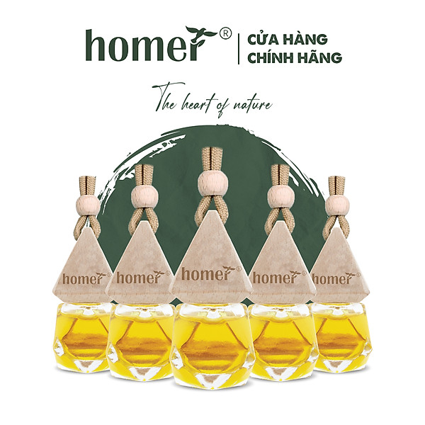 Tinh Dầu Treo Xe Homer 7ML - Khử Mùi Xe Hơi, Treo Thơm Phòng, Treo Tủ - Tinh dầu treo Sả chanh/ Bạc Hà/ Quế