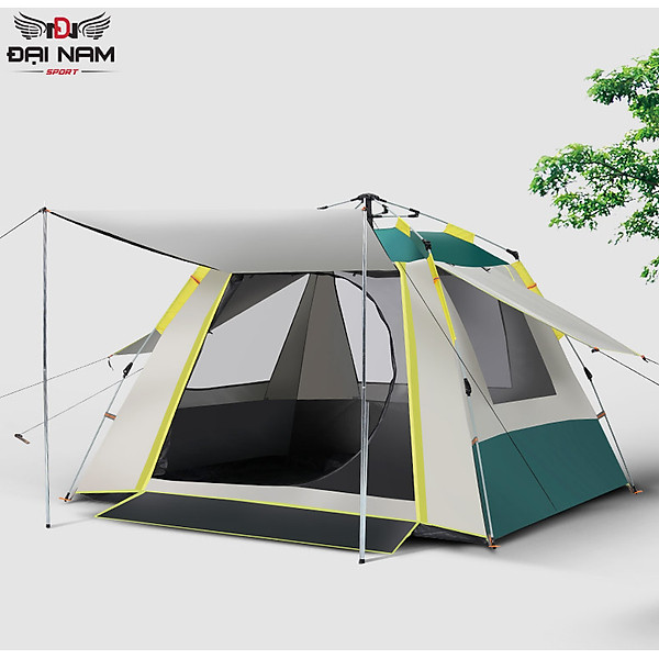 Lều Cắm Trại Du Lịch Tự Bung Gập Gọn 3 Đến 4 Người Siêu Chống Nắng Và Mưa Đại Nam Sport + Kèm Tấm Phủ Nóc Lều