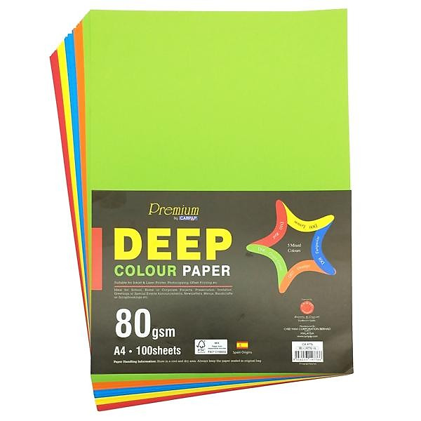 Tập Giấy 5 Màu A4 80gsm Deep - Campap CA4776 (100 tờ)