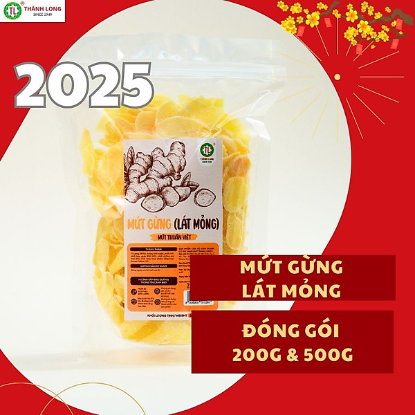 MỨT GỪNG SẤY KHÔ (LÁT MỎNG) THÀNH LONG 500G