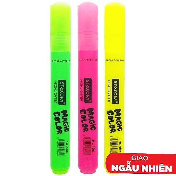 Vỉ 3 Bút Dạ Quang Stacom VHL106