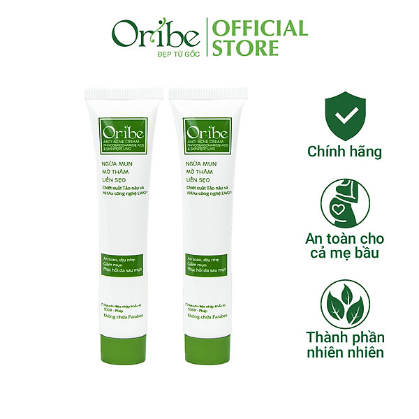 Combo 2 kem chấm mụn Oribe giảm mụn ẩn mờ thâm liền sẹo 20g