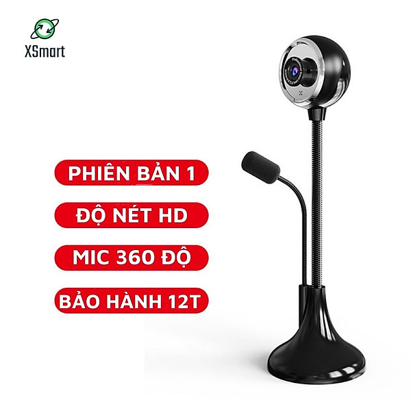 Webcam máy tính có mic xoay 360 A09 FULL HD NEW 2023 cao cấp dùng học tập, live camera trên pc laptop - Hàng Chính Hãng
