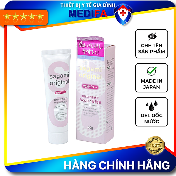 Gel Bôi Trơn Sagami Original (60g) - Trong Suốt - Không Màu - Không Mùi - 100% Nhập Khẩu Nhật Bản - Che Tên Sản Phẩm