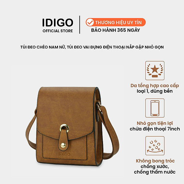 Túi đeo chéo đi chơi, túi đeo vai nữ đựng điện thoại nắp gập nhỏ gọn IDIGO FB2-2010