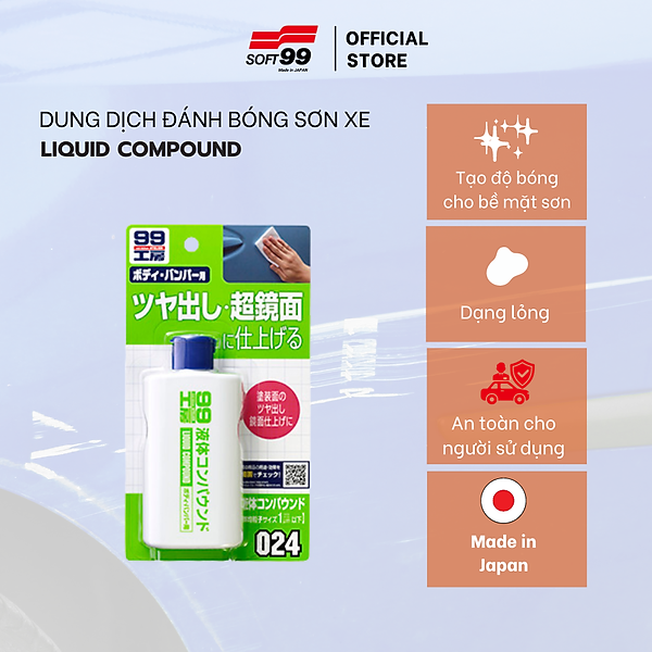 Kem Đánh Bóng Phục Hồi Sơn Xe Ô Tô Liquid Compound B-024 Soft99 (125ml)